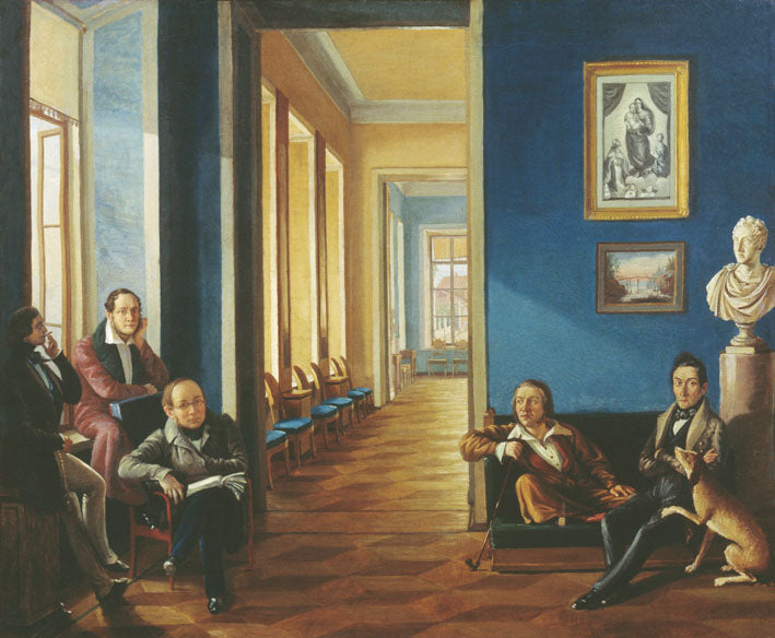 Interior of Ilamofitsky's Apartment in Moscow, vintage artwork by Nikolai Podklyuchnikov, A3 (16x12") Poster Print