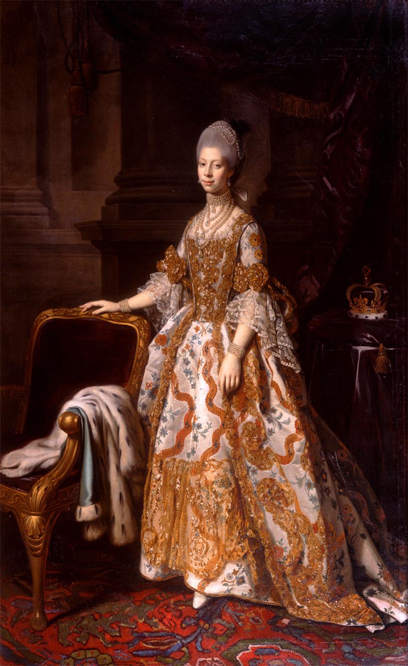 Queen Charlotte of Mecklenburg-Strelitz, vintage artwork by Sir Nathaniel Dance-Holland, 12x8" (A4) Poster