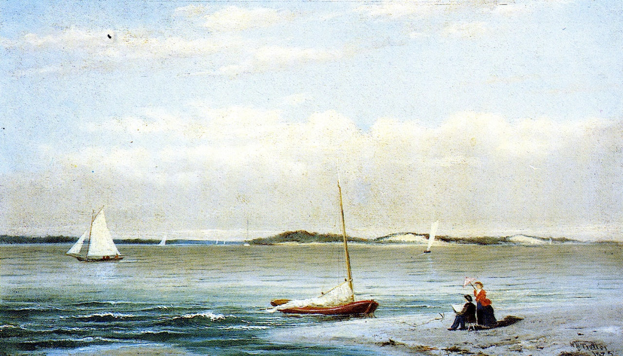 Peter's Beach, Atlantic City, vintage artwork by Newbold Hough Trotter, 12x8" (A4) Poster