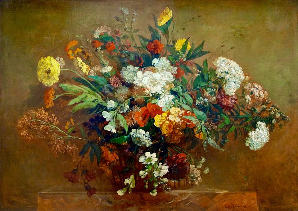 Bouquet champêtre, vintage artwork by Eugène Delacroix, A3 (16x12") Poster Print