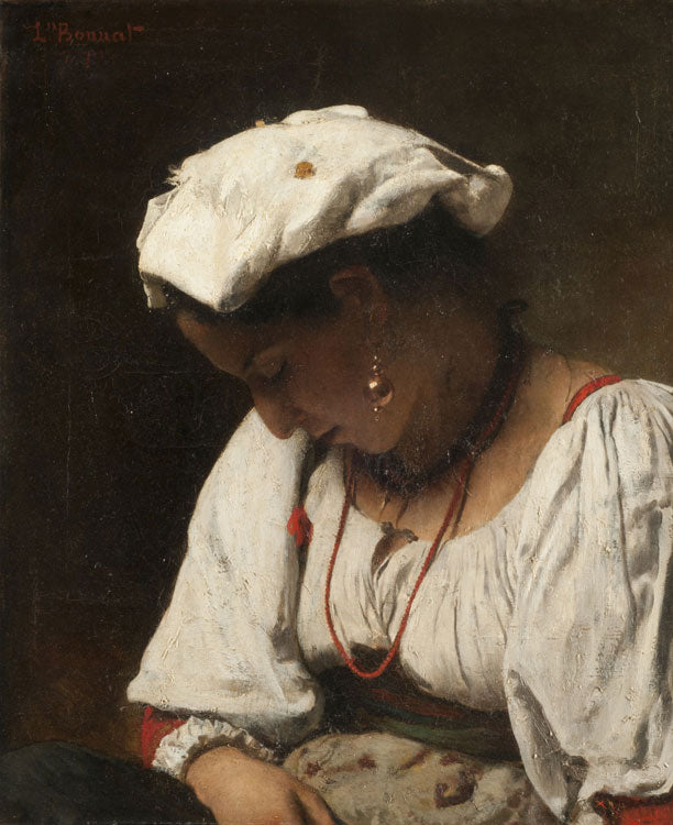 The victim, vintage artwork by Leon Joseph Florentin Bonnat, 12x8" (A4) Poster