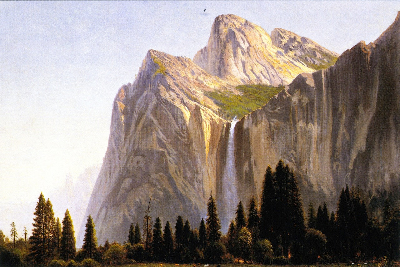 Bridal Veil Falls, Yosemite, vintage artwork by Gilbert Munger, 12x8" (A4) Poster