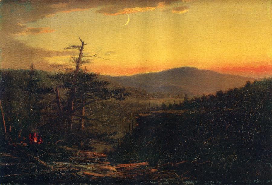 Catskill Mountains at Sunset, vintage artwork by John Adams Parker, 12x8" (A4) Poster