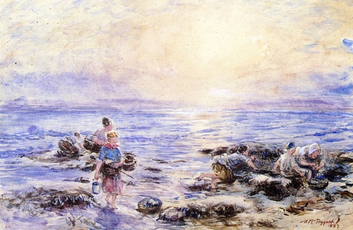 In the Rock Pools, vintage artwork by William McTaggart, R.S.A., R.S.W., 12x8" (A4) Poster