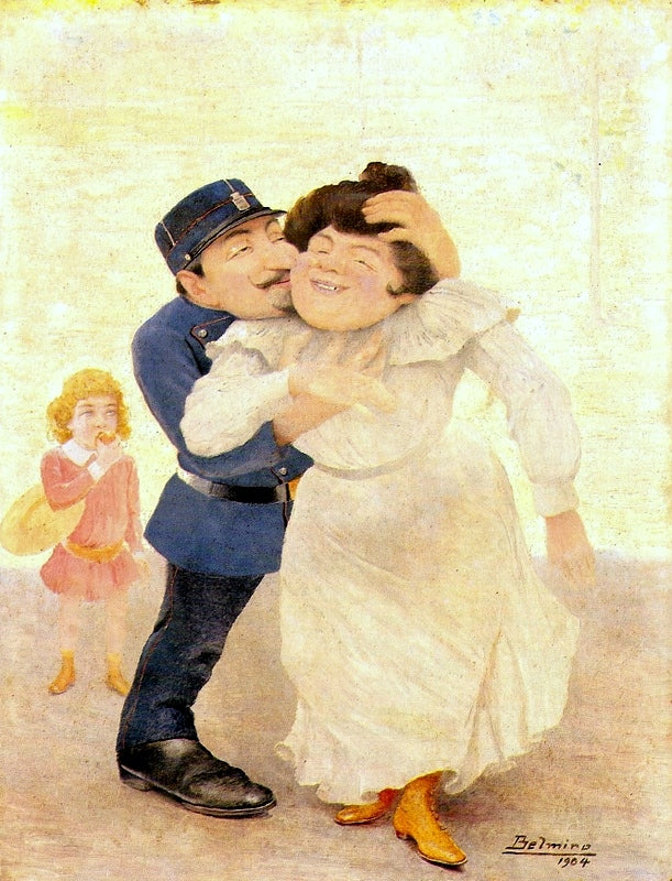 The Guard's Flirt by Belmiro Barbosa de Almeida,A3(16x12")Poster