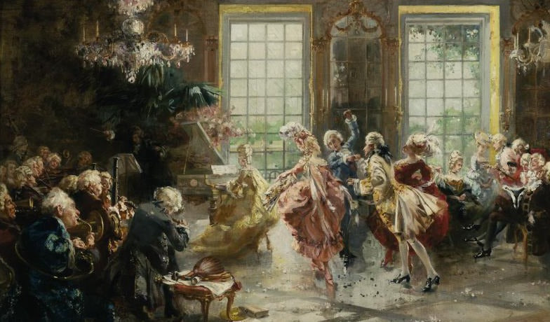 A Spirited Dance, vintage artwork by Francois Brunery, 12x8" (A4) Poster