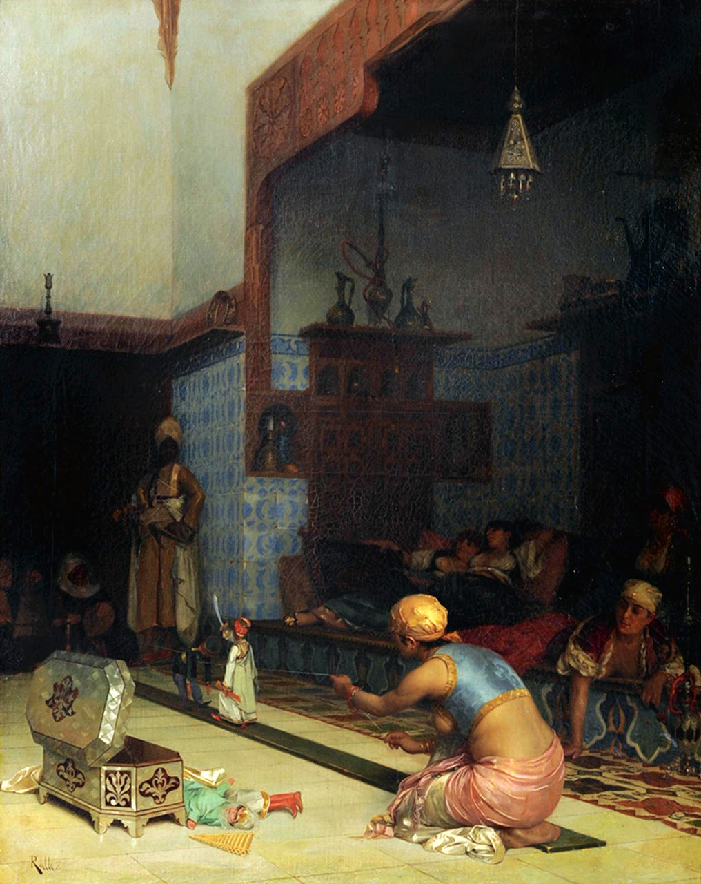 Marionettes in the Harem by Theodoros Ralli,A3(16x12")Poster