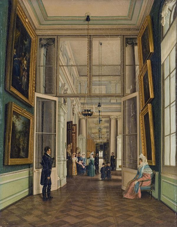 The Hermitage Gallery, vintage artwork by Apollon Mokritsky, A3 (16x12") Poster Print