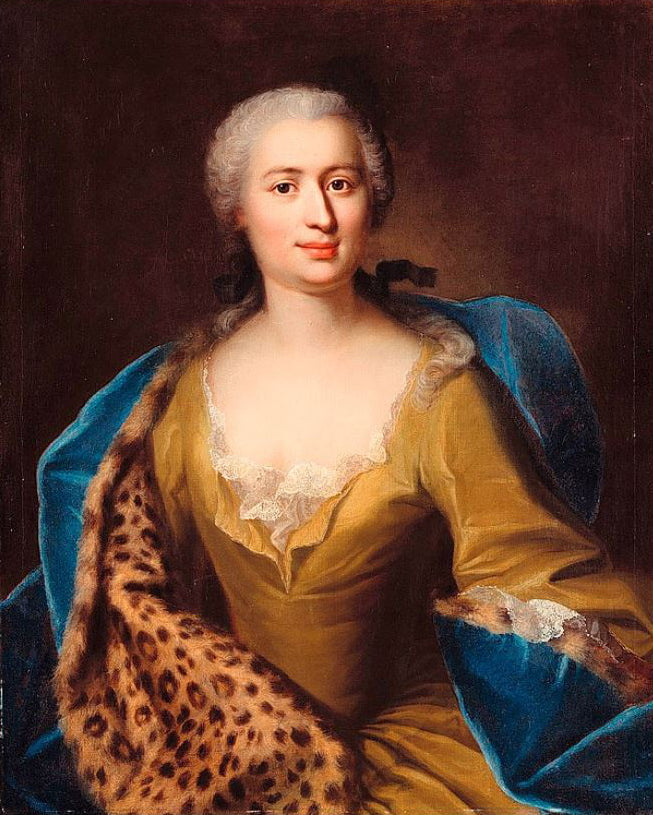 Portrait of Margaretha Frisching, vintage artwork by Emmanuel Jakob Handmann, 12x8" (A4) Poster