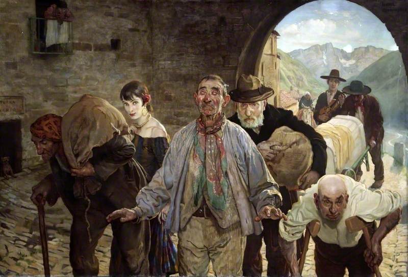 The Beggars Are Coming to Town by Isabel Codrington,16x12(A3) Poster