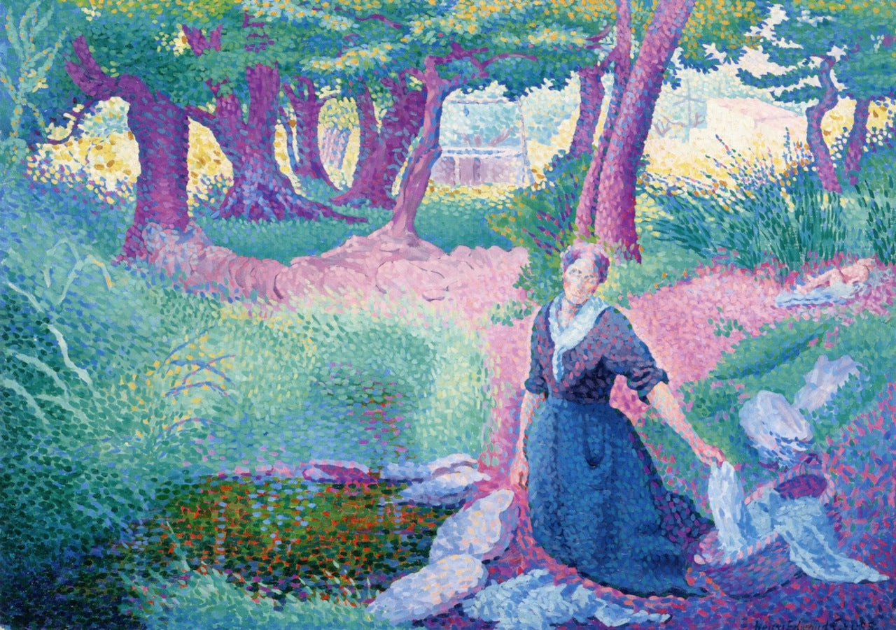 The Laundress, vintage artwork by Henri-Edmond Cross, 12x8" (A4) Poster