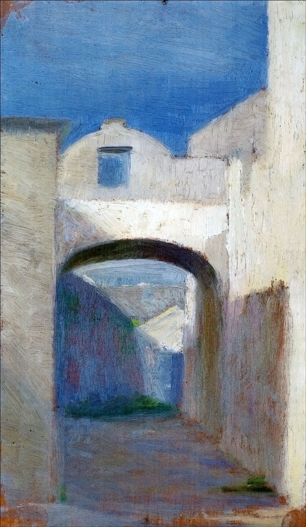 Italian Alley, vintage artwork by Marie Triepcke Kroyer, 12x8" (A4) Poster