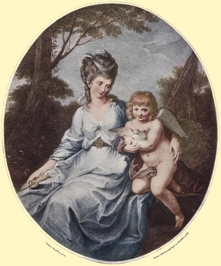The Marchioness of Townshend, vintage artwork by Angelica Kauffmann, 12x8" (A4) Poster