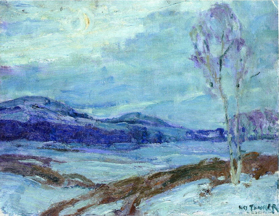Landscape in Moonlight, vintage artwork by Henry Ossawa Tanner, 12x8" (A4) Poster