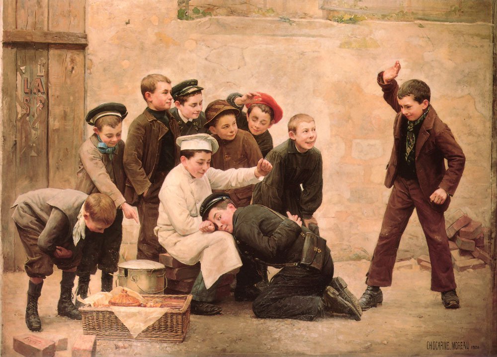 The Spanking, vintage artwork by Paul-Charles Chocarne-Moreau, 12x8" (A4) Poster