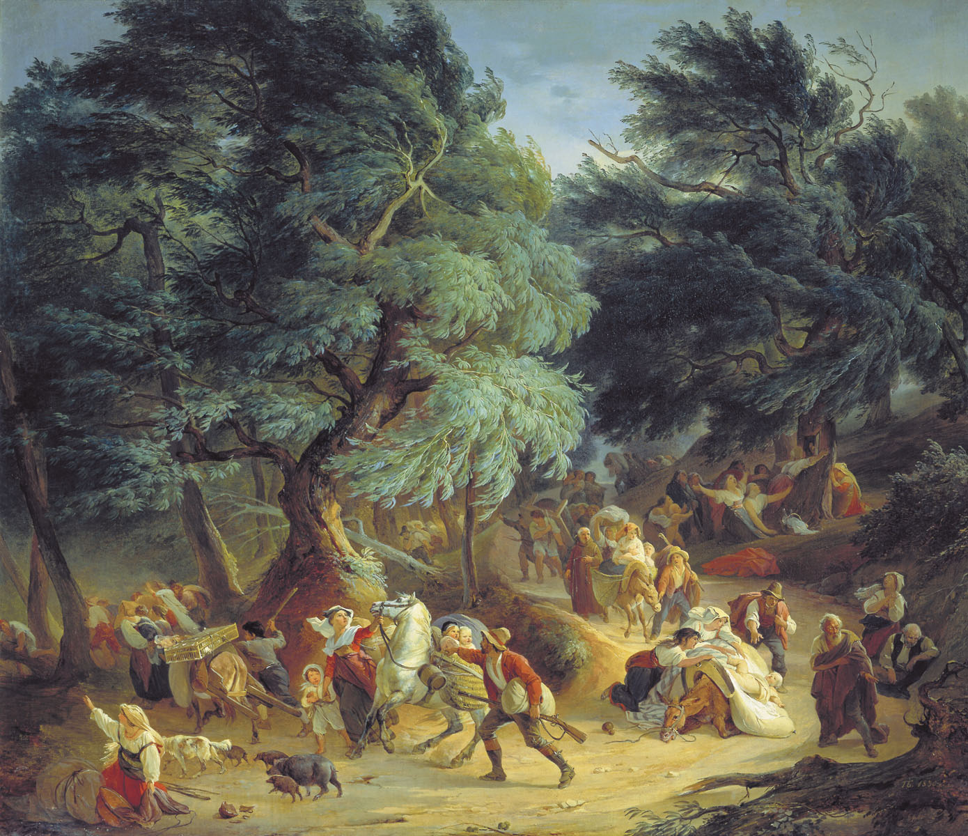 Earthquake in the Outskirts of Rome, vintage artwork by Pyotr Basin, A3 (16x12") Poster Print