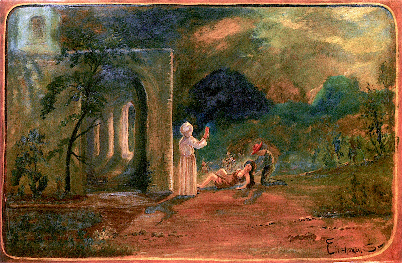 Blessing, vintage artwork by Louis M. Eilshemius, 12x8" (A4) Poster