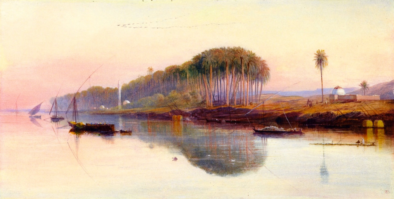 Philae, vintage artwork by Edward Lear, A3 (16x12") Poster Print