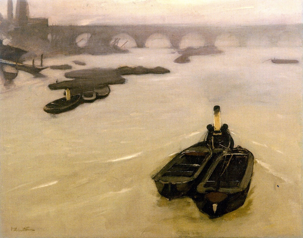 The Thames in London by Willam Arnold Witsen,A3(16x12")Poster
