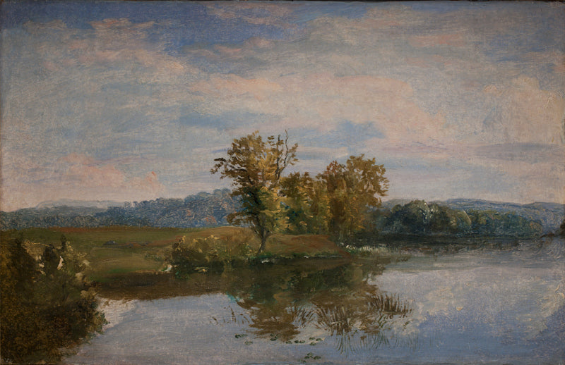 A View of Lake Vejl near Silkeborg, Jutland, vintage artwork by Dankvart Dreyer, A3 (16x12") Poster Print