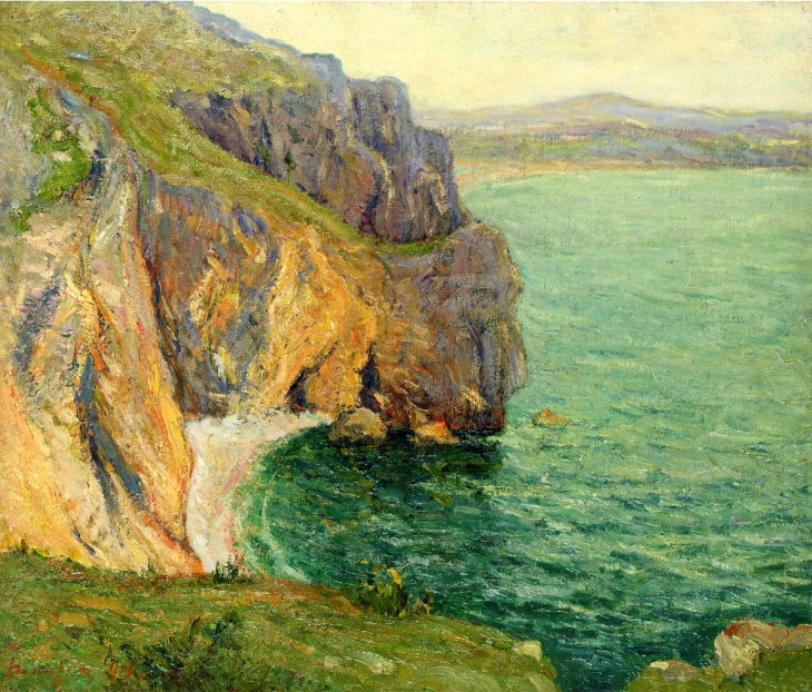 The Cliffs at Polhor, Morgat by Maxime Maufra,A3(16x12")Poster