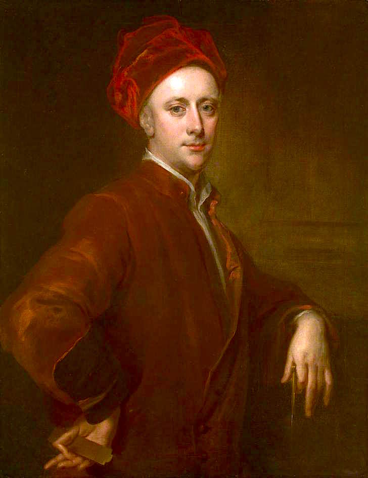Henry Flitcroft, vintage artwork by Attributed to Bartholomew Dandridge, 12x8" (A4) Poster
