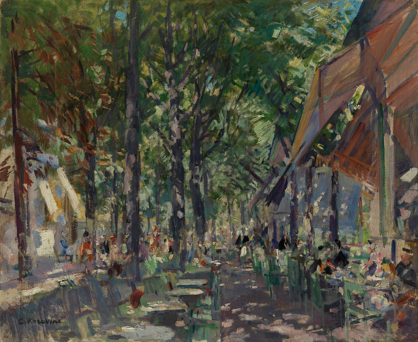 e sur les Grands Boulevards by Constantin Alexeevich Korovin,A3(16x12")Poster