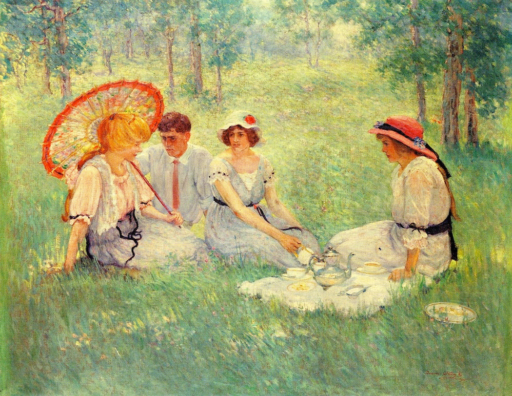 Tea on the Grass by Dawson Dawson-Watson,A3(16x12")Poster