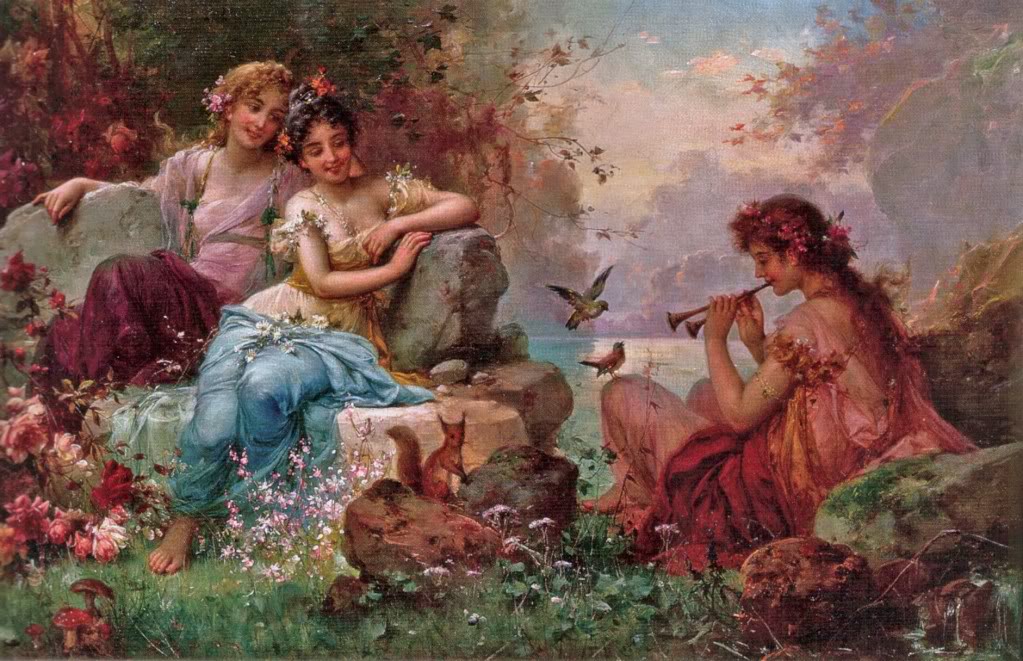 Charming The Animals by Hans Zatzka,A3(16x12")Poster