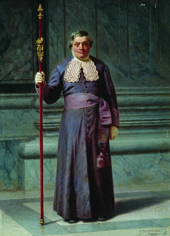 A Capuchin, vintage artwork by Fedor Bronnikov, 12x8" (A4) Poster