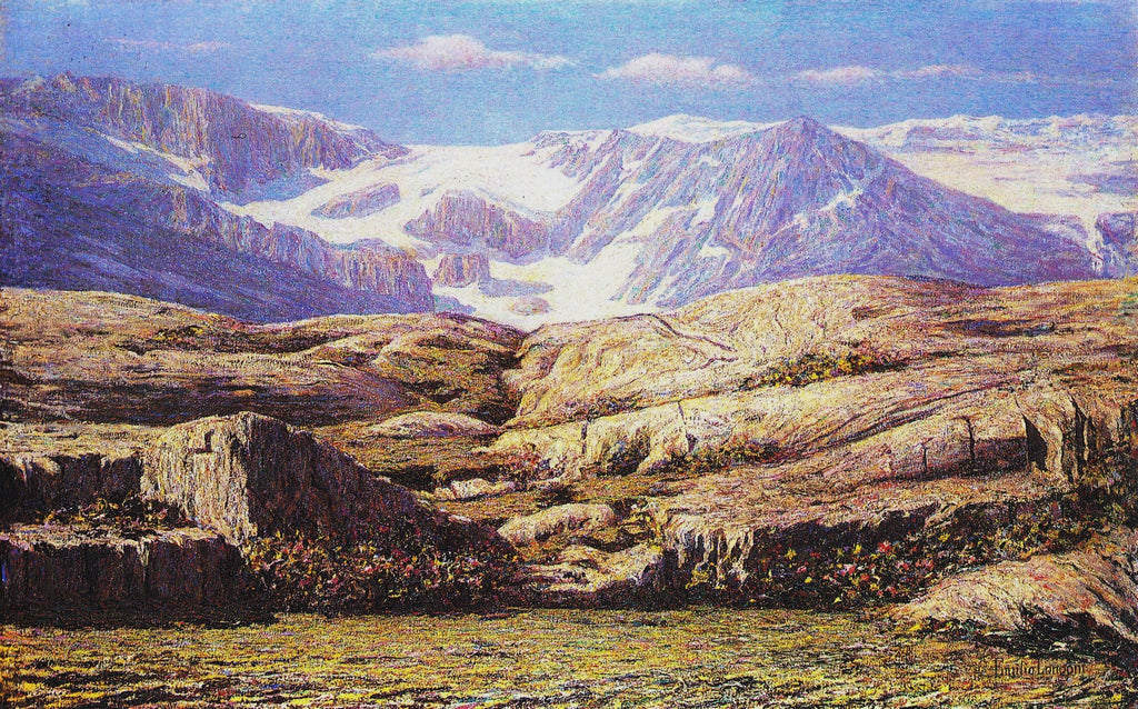 Glacier in the Sunlight by Emilio Longoni,A3(16x12")Poster