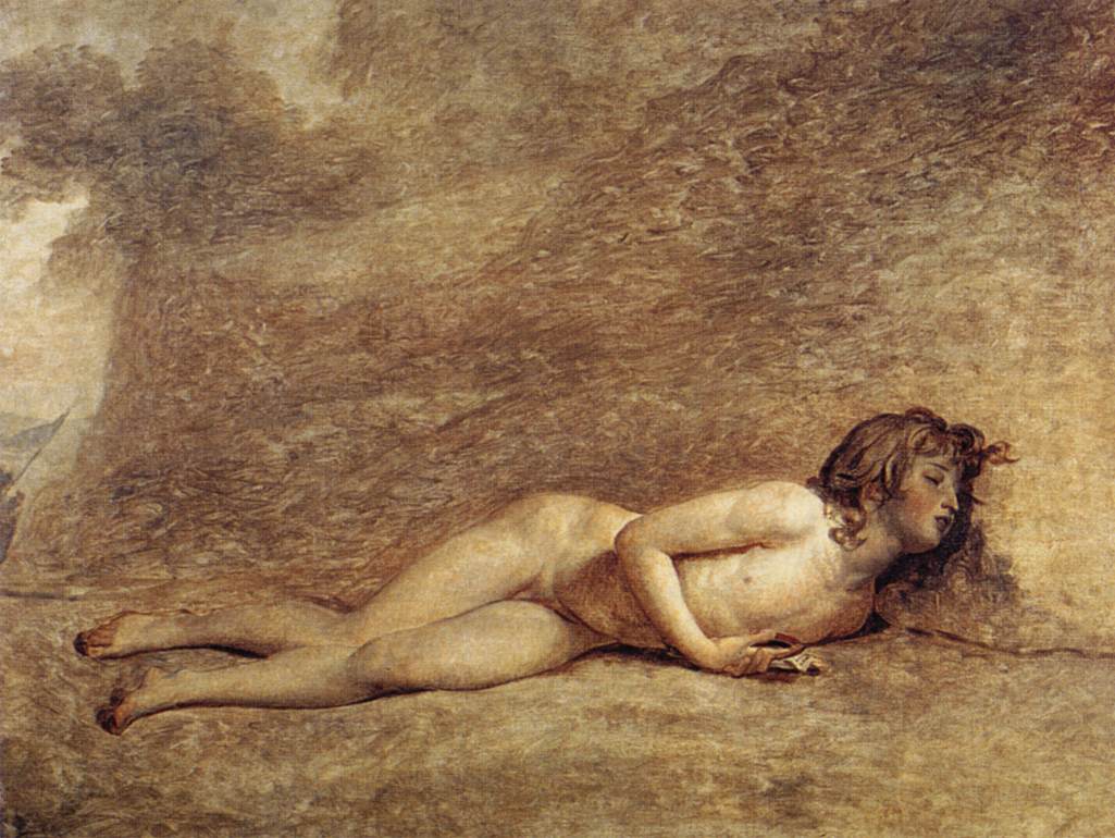 The Death of Bara, vintage artwork by Jacques-Louis David, 12x8" (A4) Poster