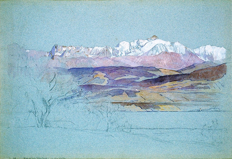 Study of Snow Mountains, vintage artwork by William Stanley Haseltine, 12x8" (A4) Poster