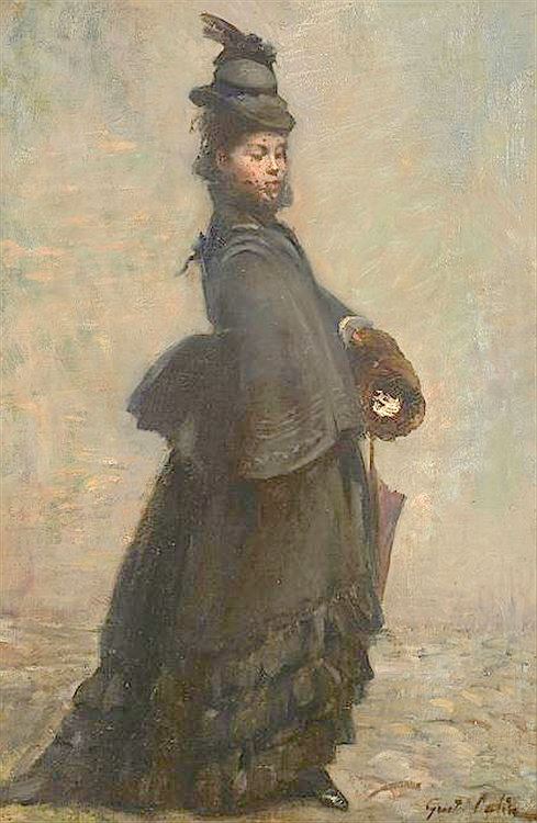 The Elegant Gown, vintage artwork by Gustave Henri Colin, 12x8" (A4) Poster