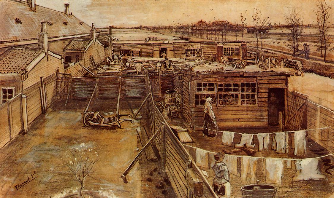 Workshop, Seen from the Artist's Studio by Vincent van Gogh,A3(16x12")Poster
