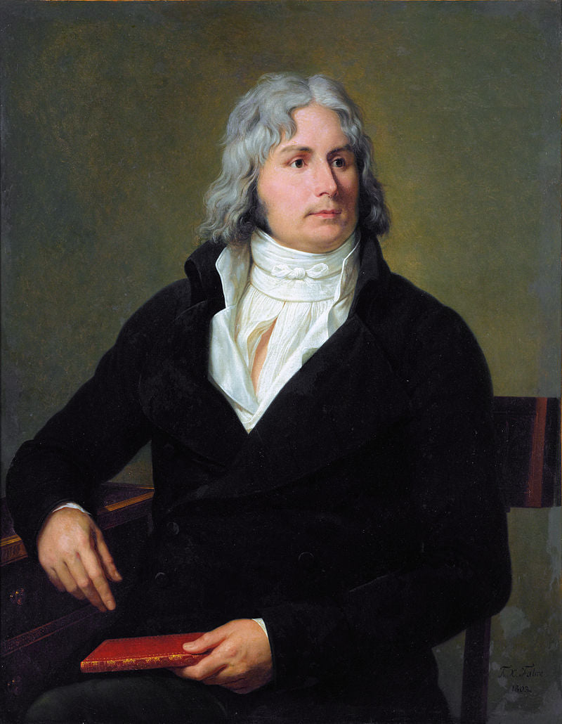 Portrait de Louis-François Bertin, vintage artwork by François-Xavier Fabre, 12x8" (A4) Poster