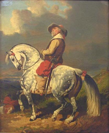 Cromwell, vintage artwork by Alfred de Dreux, A3 (16x12") Poster Print