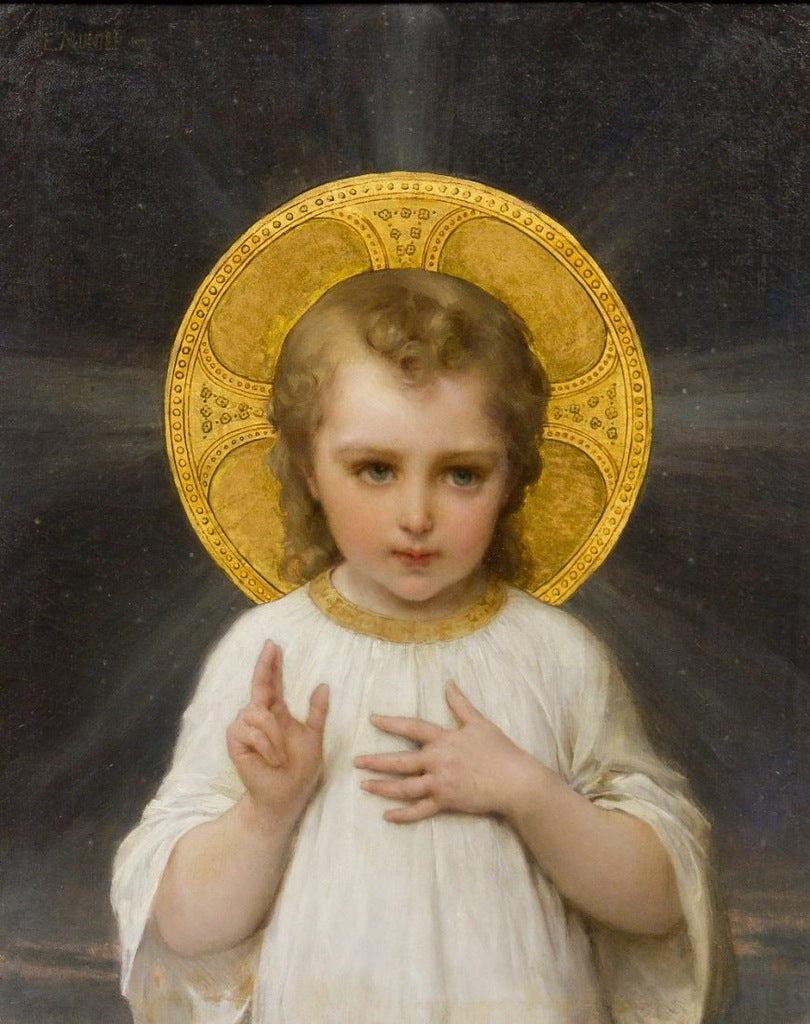 Jesus, vintage artwork by Émile Munier, 12x8" (A4) Poster