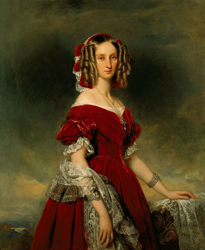 Louise d’Orleans, vintage artwork by Franz Xavier Winterhalter, A3 (16x12") Poster Print