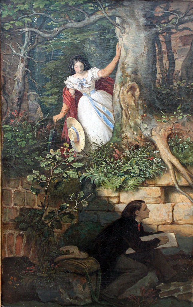 The Painter Joseph Binder's Adventure, vintage artwork by Moritz von Schwind, A3 (16x12") Poster Print