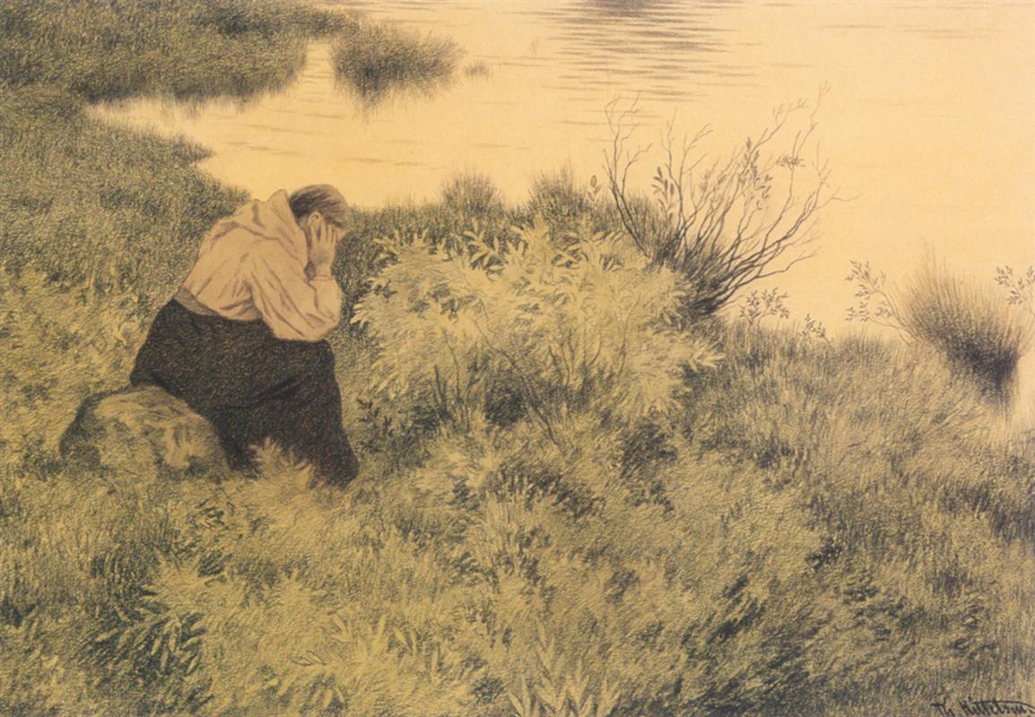 lead far away from the country by Theodor Severin Kittelsen,A3(16x12")Poster