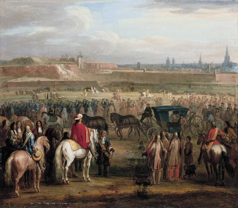 The Surrender of Cambrai, vintage artwork by Adam Frans van der Meulen, 12x8" (A4) Poster