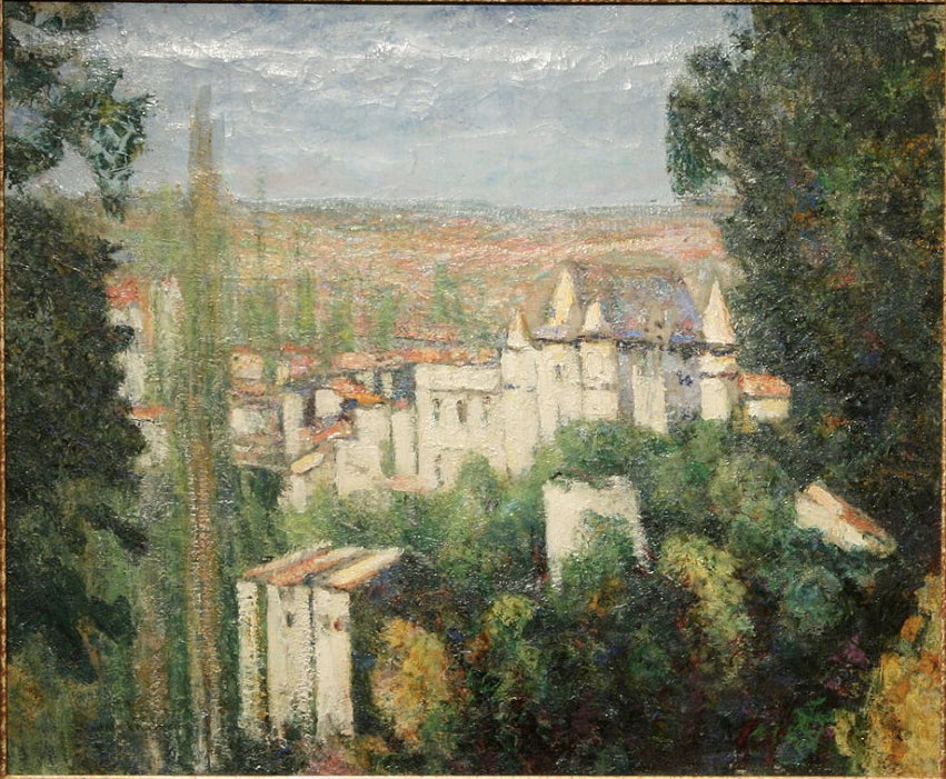 Le Chateau de St. Amand Tallende, vintage artwork by Victor Charreton, 12x8" (A4) Poster