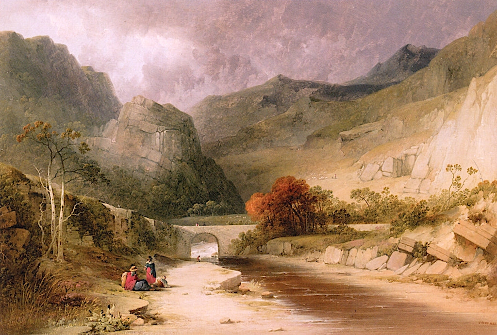 The Arched Bridge, vintage artwork by Joshua Shaw, 12x8" (A4) Poster