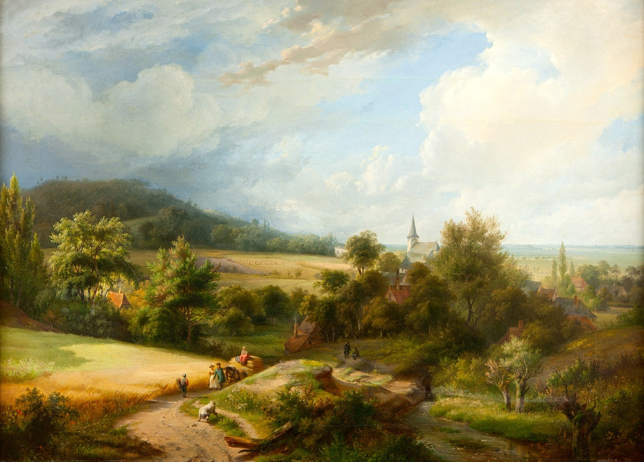 Landscape near St Pietersberg, vintage artwork by George Pieter Westenberg, 12x8" (A4) Poster