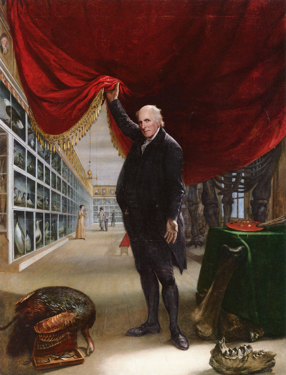 The Artist in His Museum, vintage artwork by Charles Willson Peale, 12x8" (A4) Poster