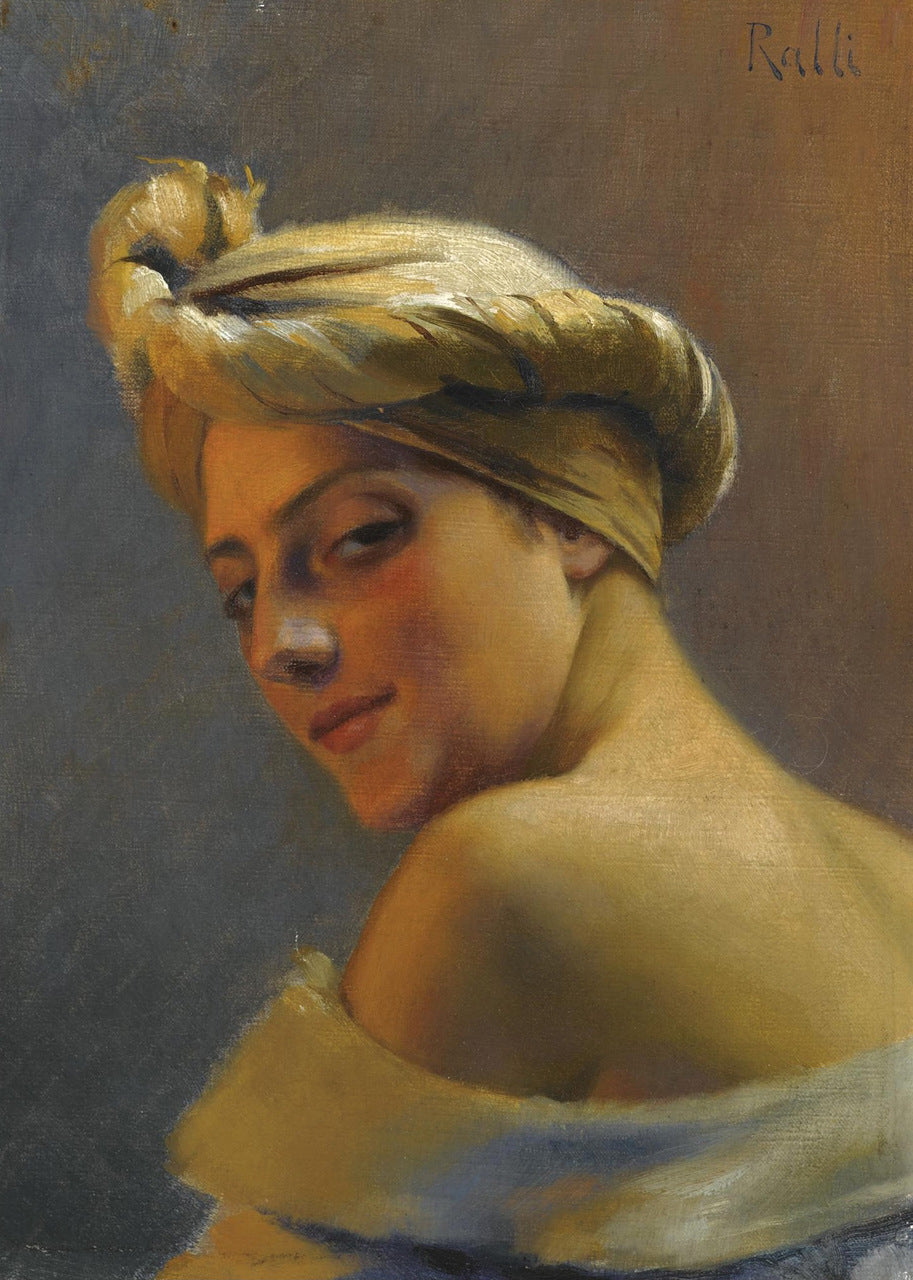 Girl with Turban by Theodoros Ralli,A3(16x12")Poster