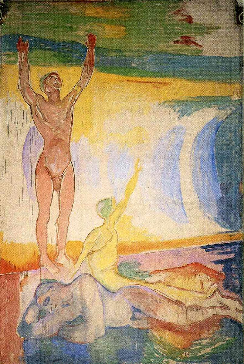 Awakening Men by Edvard Munch,A3(16x12")Poster