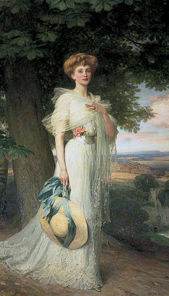 Joan Marion Neville, vintage artwork by Sir Francis Bernard (Frank) Dicksee, 12x8" (A4) Poster