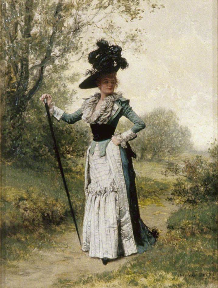 Dame du Directoire, vintage artwork by Jan van Beers, 12x8" (A4) Poster